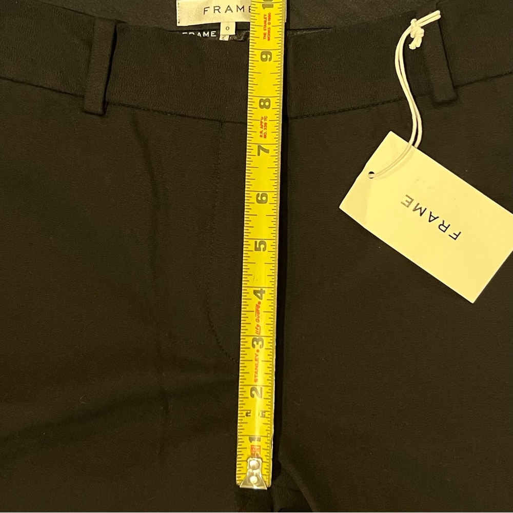 NEW FRAME Le High Straight Trouser Women Noir Black Size 0 - Picture 12 of 14